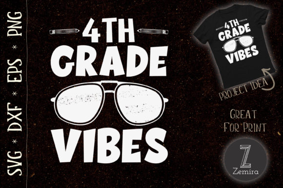 Back to School 4th Grade Vibes Teacher Graphics