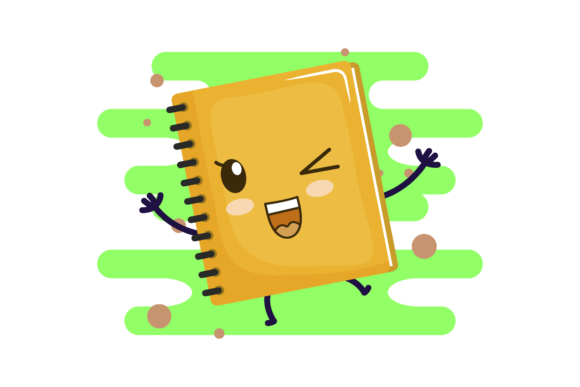 Back to School Book Kawaii Cute Clipart Review