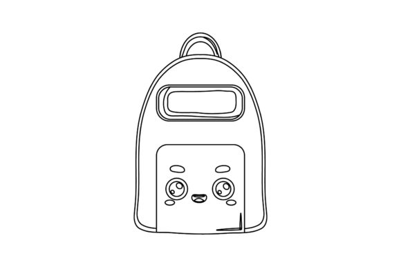 Back to School Kawaii Cute Bags Graphics & Icons
