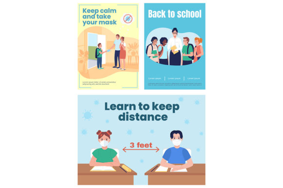 Back to School Poster Vector Templates & Graphics