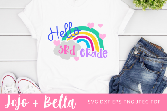 Hello 3rd Grade SVG: Back to School Graphics for Crafts