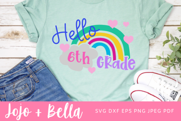 Hello 6th Grade Svg: Back to School Graphics for Crafts & Branding