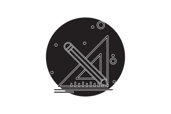 Icon Back to School White Line Style Graphics Freebies