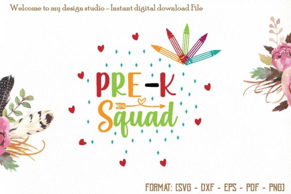 Pre-k Squad Svg, Back to School Svg