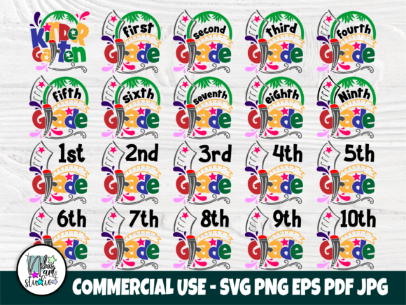 School Grade Graphic Bundle for Handmade Crafts
