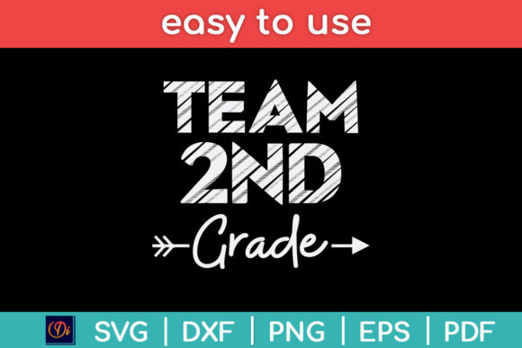 Team 2nd Grade Back to School SVG in Crafts and Graphics